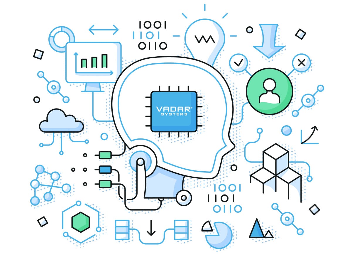 Collage of technological symbols based on the themes of support and maintenance